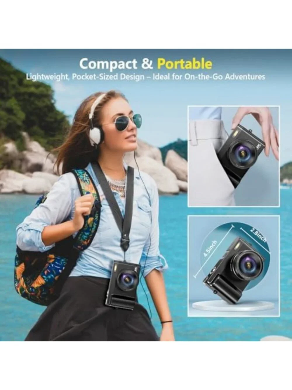 64MP 4K Digital Camera with Autofocus & WiFi - Perfect for Photography
